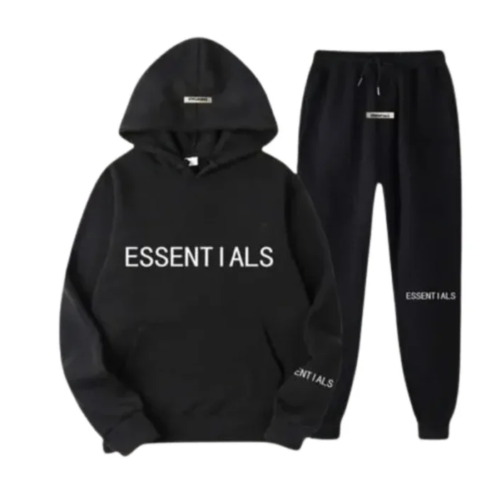 Black Essentials Tracksuit