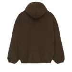 Essentials Brushed Hooded Bomber back side