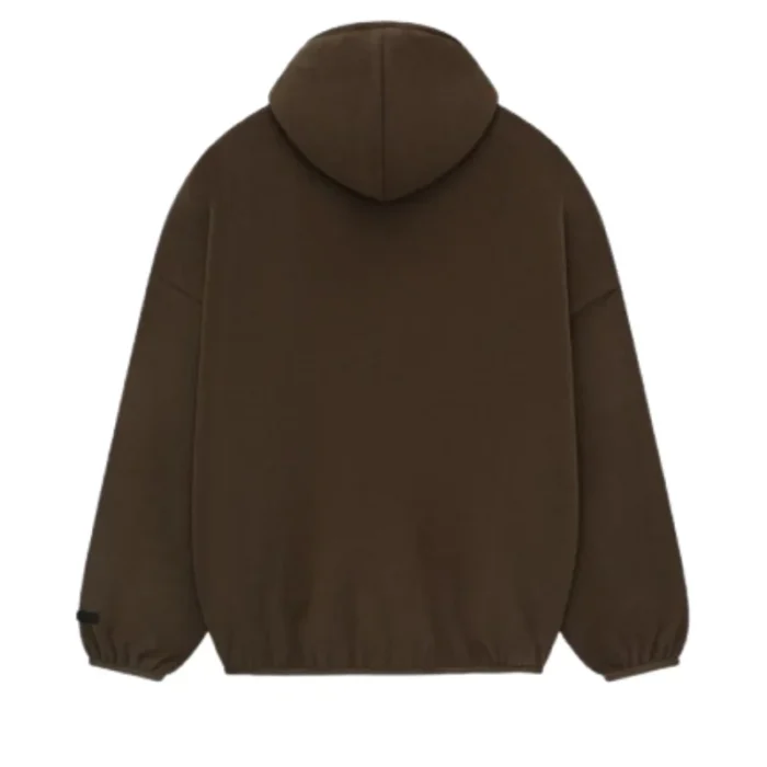 Essentials Brushed Hooded Bomber back side