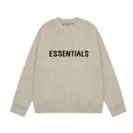 Essentials Knitted Grey Sweatshirt