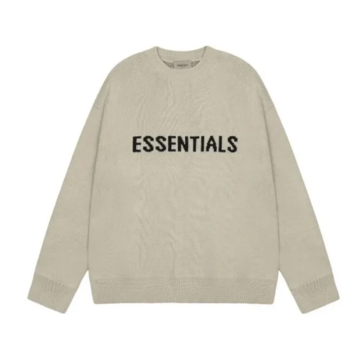 Essentials Knitted Grey Sweatshirt
